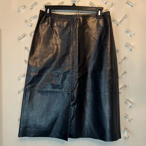 Banana Republic Leather Laced Detail Skirt